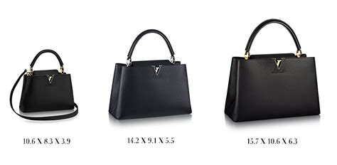 louis vuitton capucines size comparison|louis vuitton sizes chart.